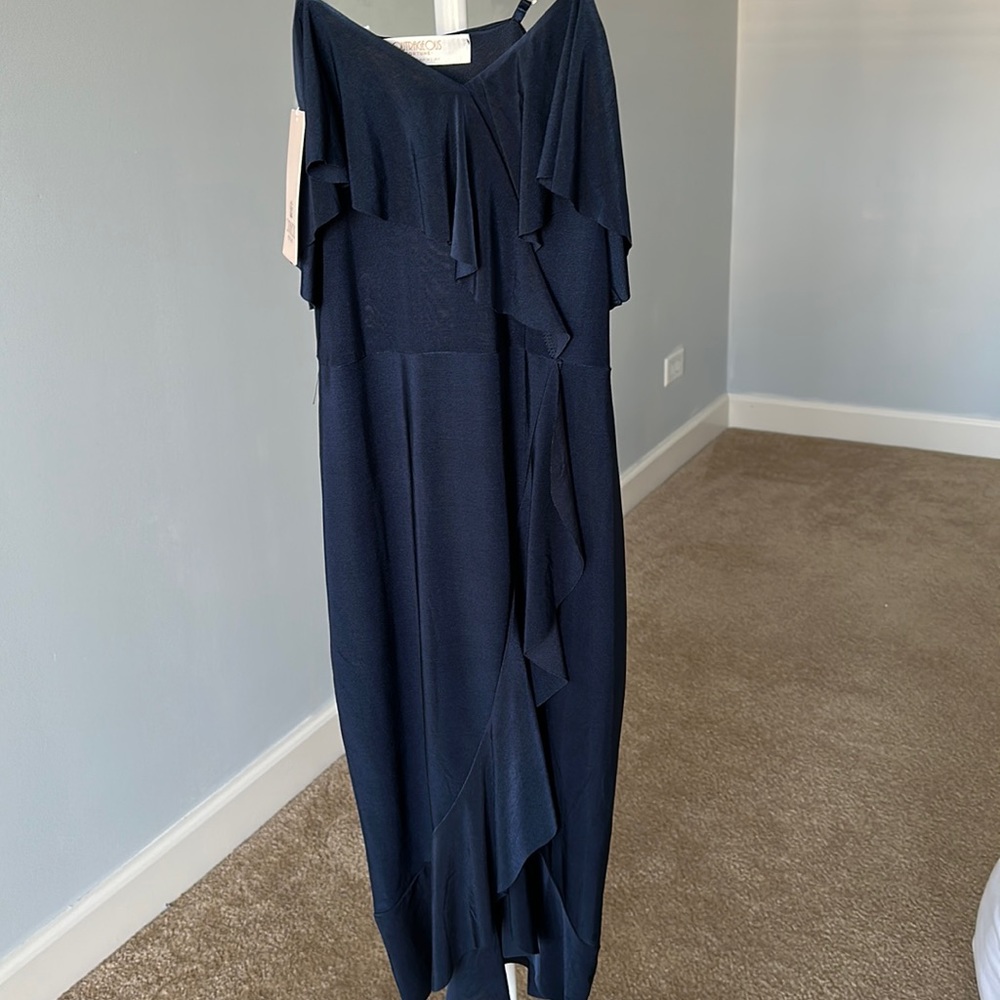Navy blue midi dress!